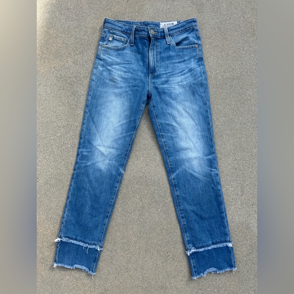 Ag Adriano Goldschmied Denim - Adriano Goldschmied The Isabelle High Rise Straight Leg Denim Jean Women Sz 26 R